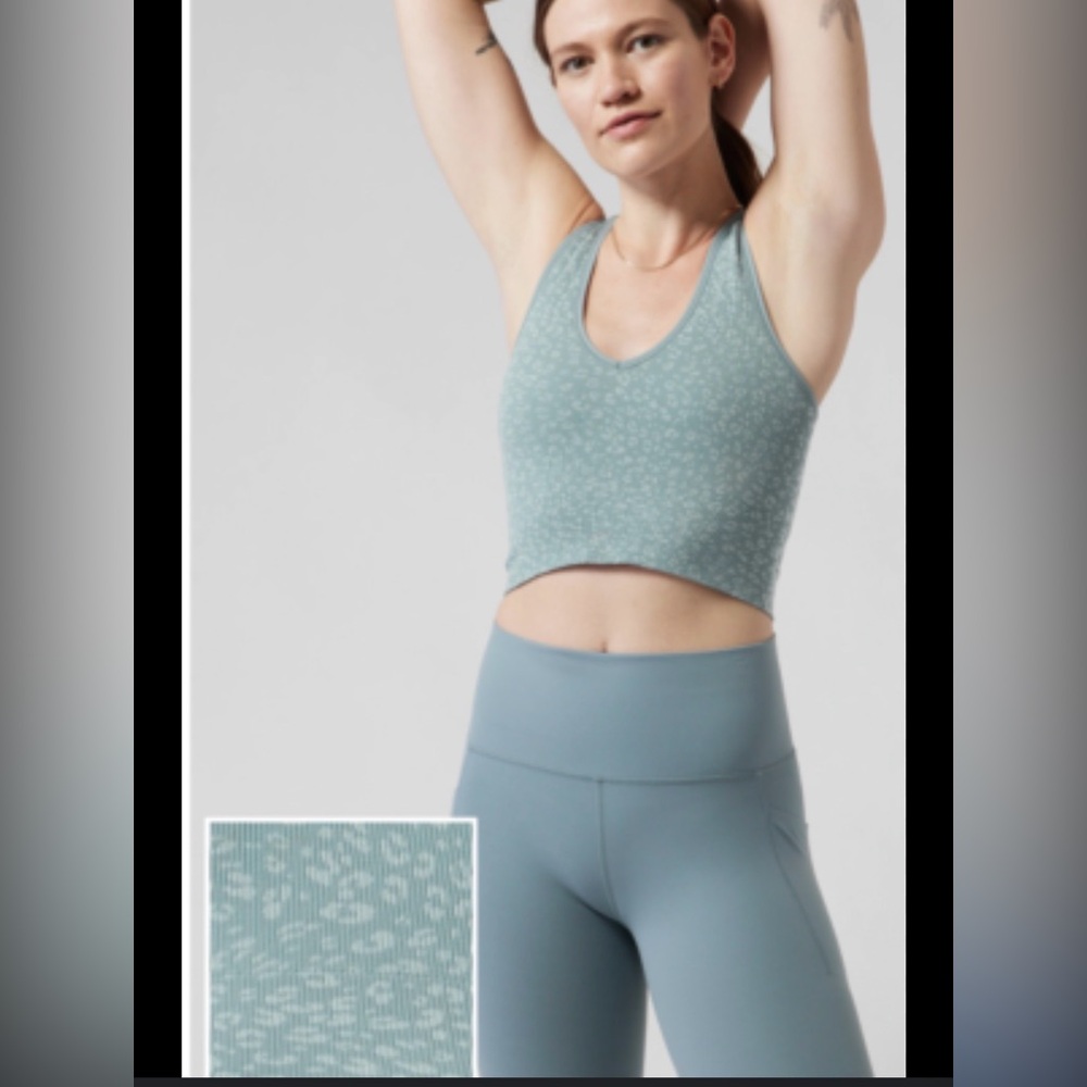 Athleta Aurora Crop Tank Ocelot Spot Medium